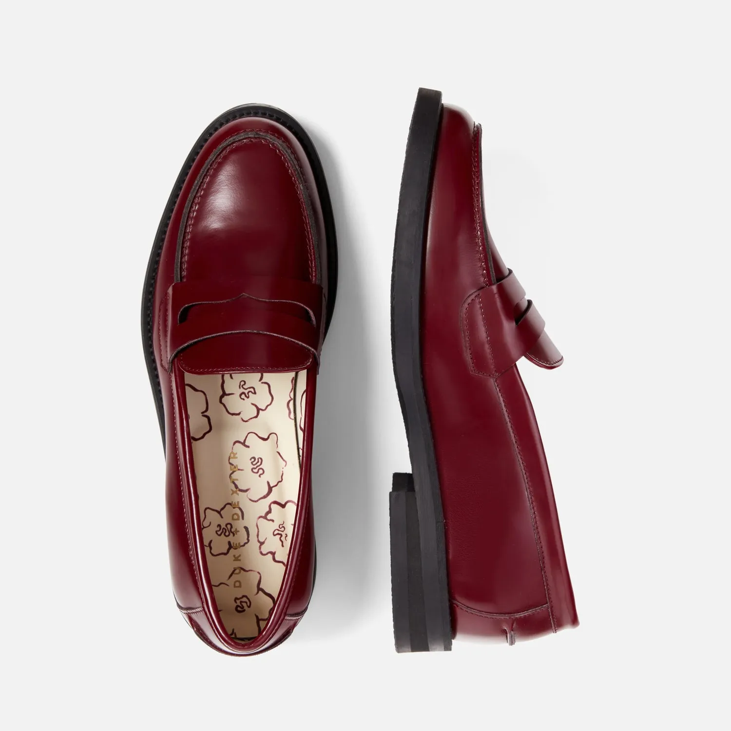 Wilde Burgundy Penny Loafer - Women's sold by Duke + Dexter product image thumbnail 4