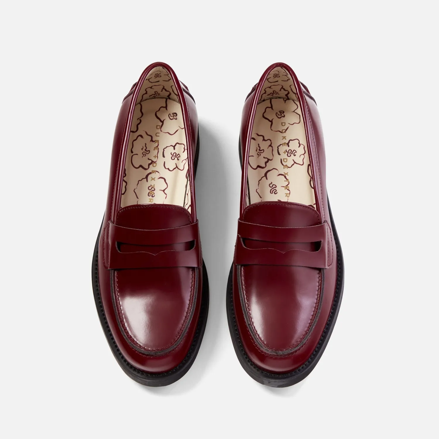 Wilde Burgundy Penny Loafer - Women's sold by Duke + Dexter product image thumbnail 2