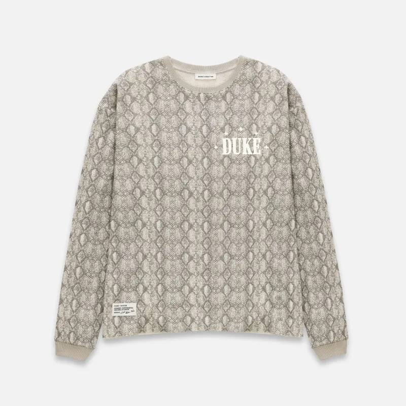 Talk Nice Snake Waffle Long-Sleeve sold by Duke + Dexter