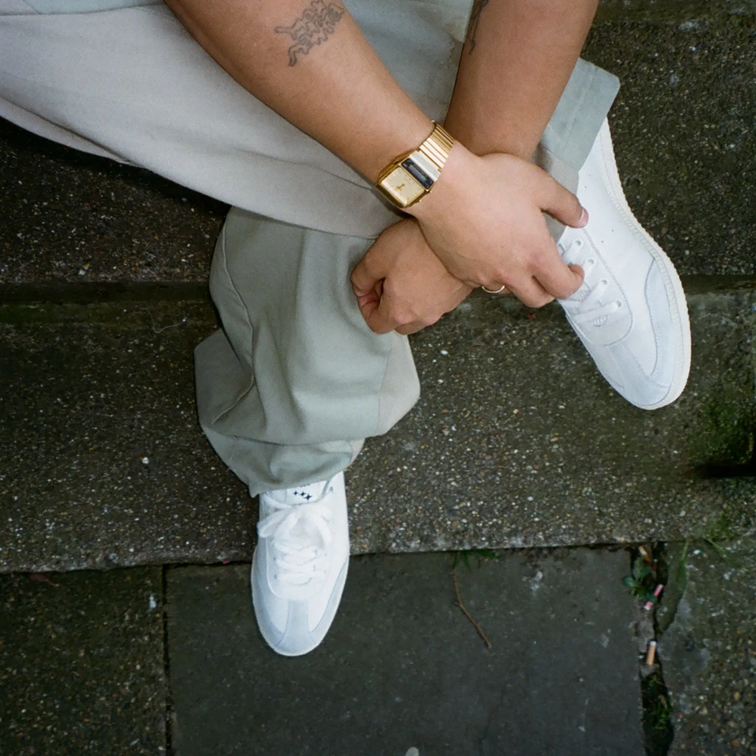 Plus Duke Vintage Grey + White Sneaker - Men's sold by Duke + Dexter product image thumbnail 2