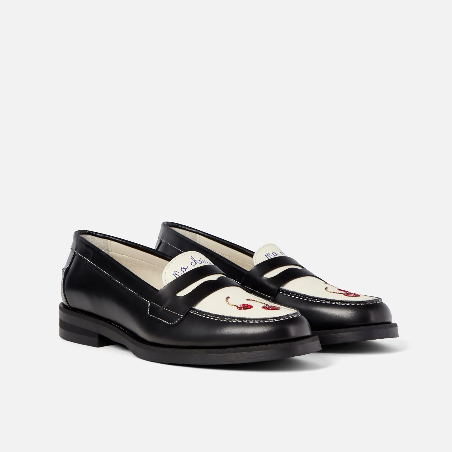 Wilde Swarovski Crystals Cherry Penny Loafer - Women's sold by Duke + Dexter product image thumbnail 4