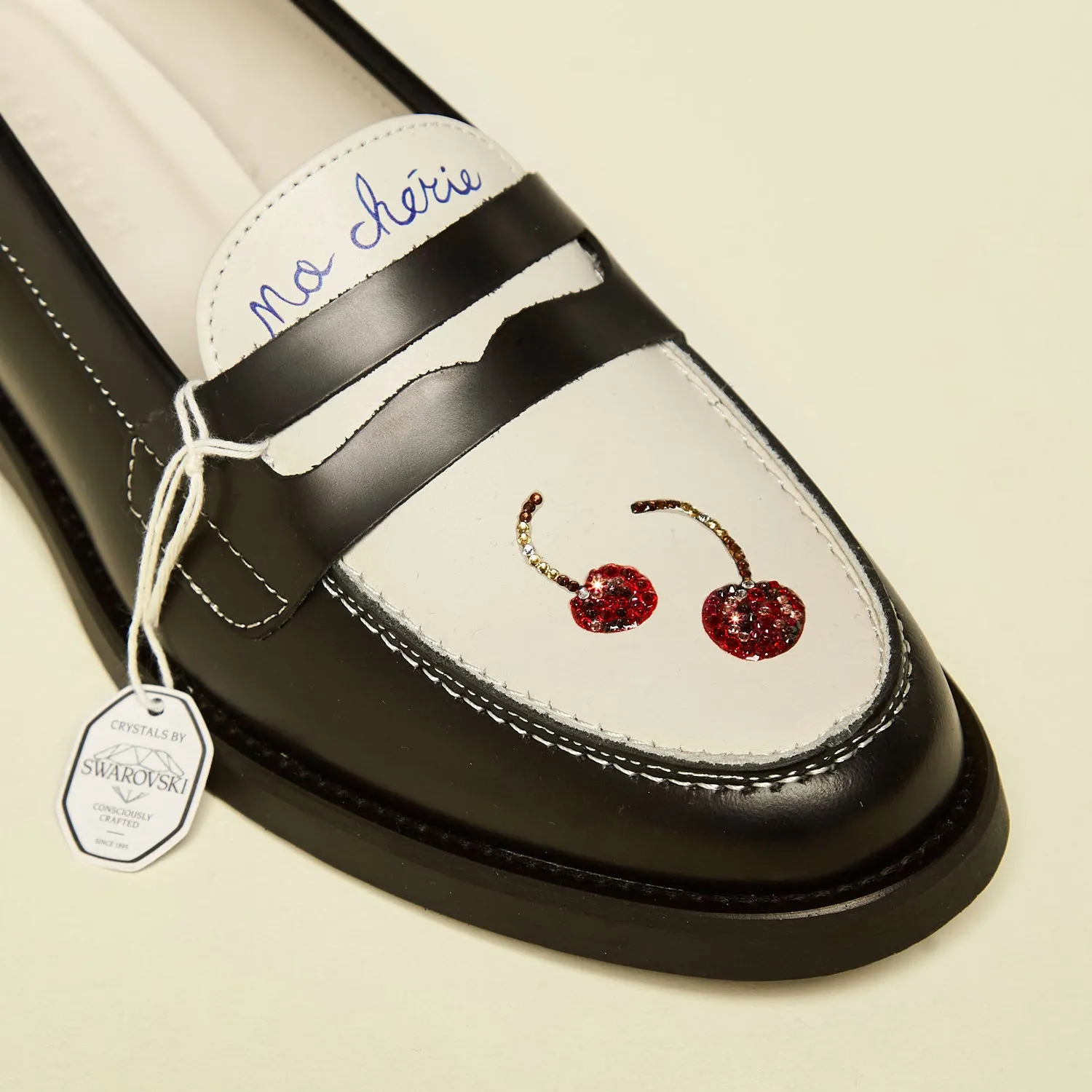 Wilde Swarovski Crystals Cherry Penny Loafer - Women's sold by Duke + Dexter product image thumbnail 2