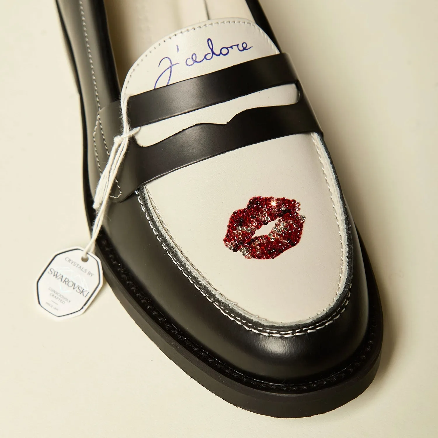 Wilde Swarovski Crystals Kiss Penny Loafer - Men's sold by Duke + Dexter product image thumbnail 2