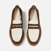 Wilde Chocolate + White Suede Penny Loafer - Men's sold by Duke + Dexter