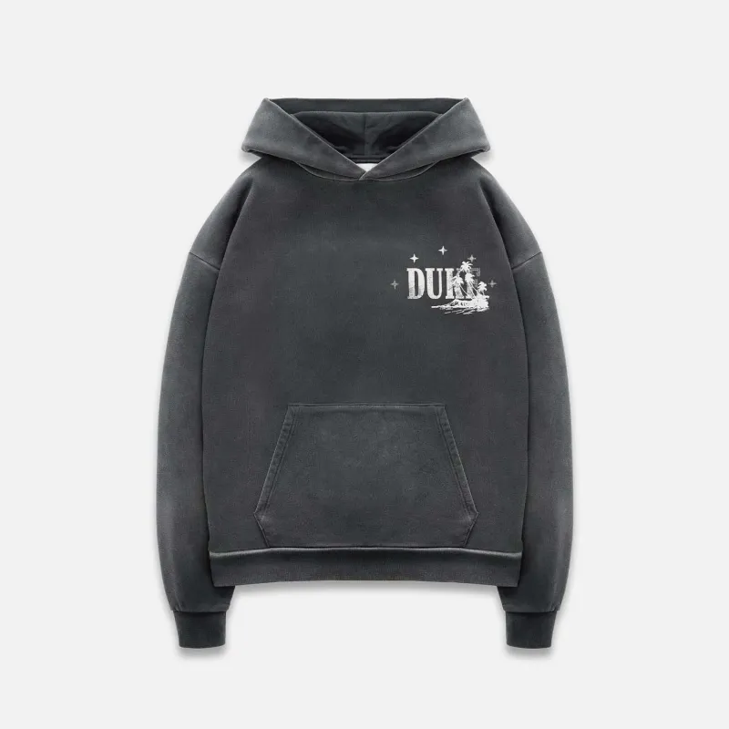 Duke Poolside Story Washed Grey Hoodie sold by Duke + Dexter