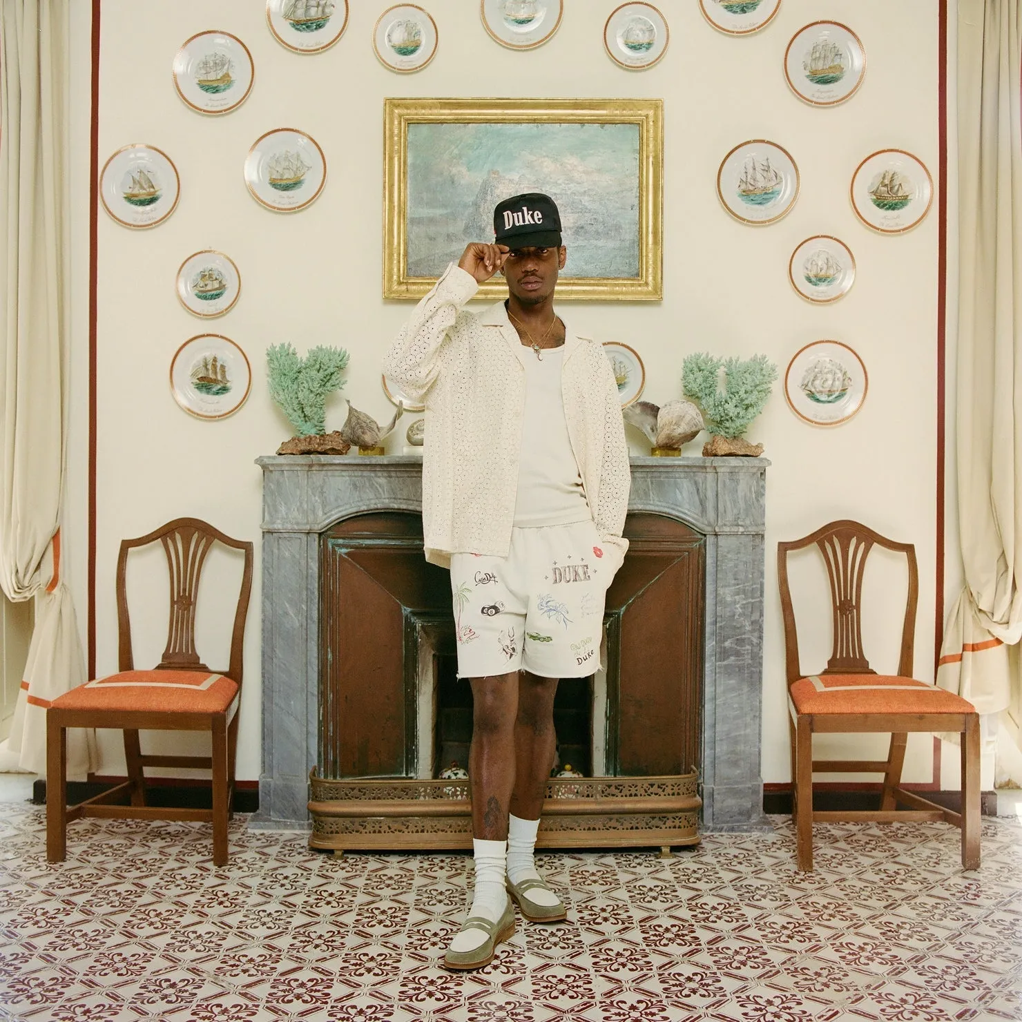 Duke Sketch Ecru Shorts sold by Duke + Dexter product image thumbnail 2