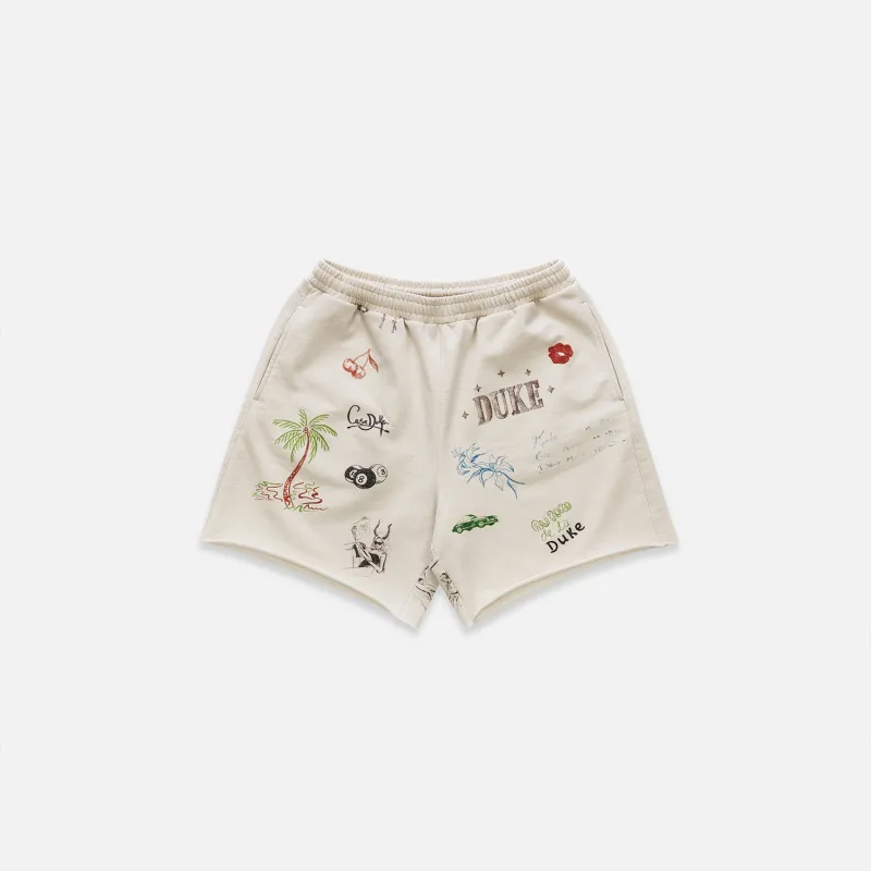 Duke Sketch Ecru Shorts sold by Duke + Dexter
