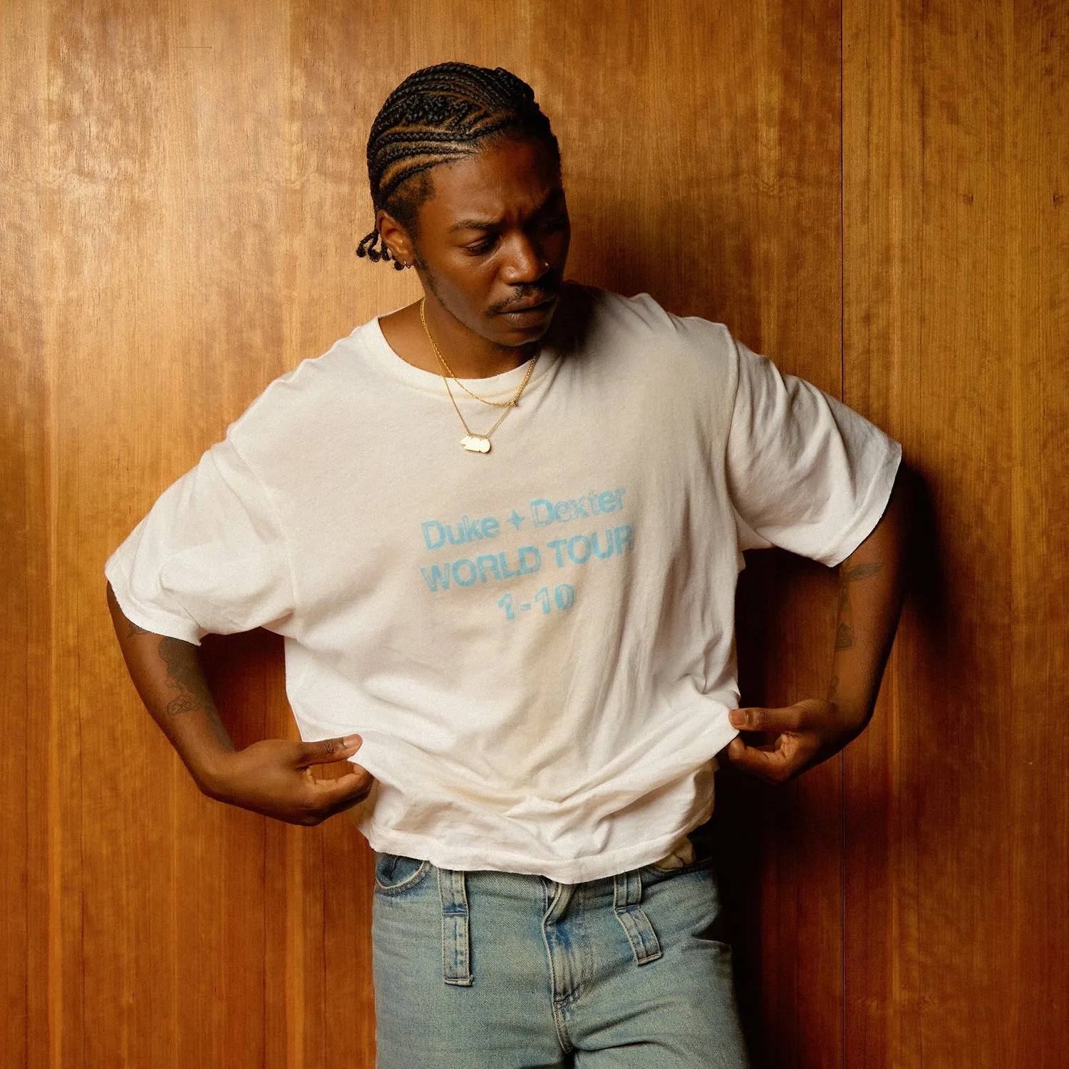 DWT 10 Vintage White + Blue T-Shirt sold by Duke + Dexter product image thumbnail 2