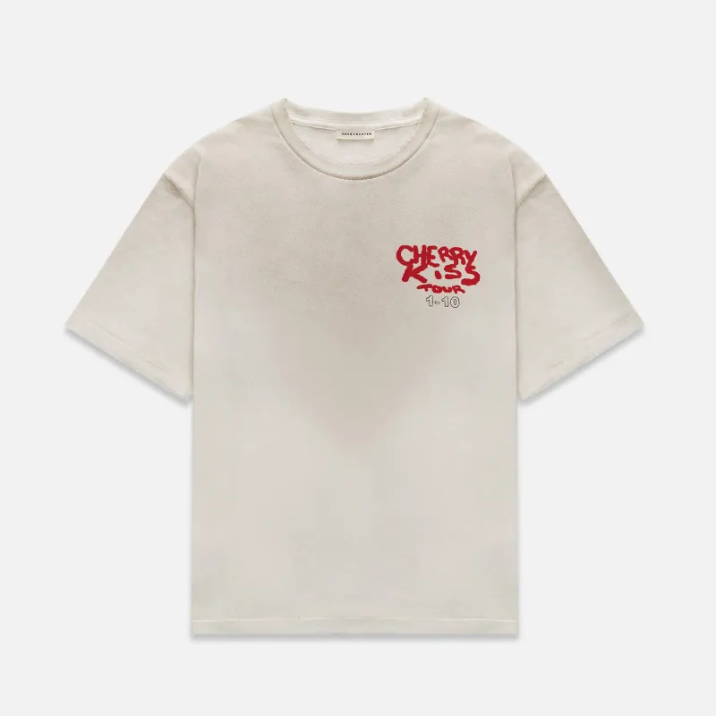 DWT Cherry Kiss Tour Vintage White T-Shirt sold by Duke + Dexter