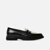 Wilde Black + White Habana Penny Loafer - Women's sold by Duke + Dexter
