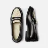 Wilde Black + White Habana Penny Loafer - Women's sold by Duke + Dexter