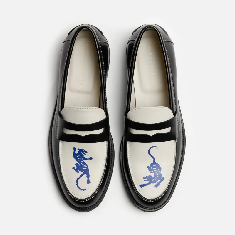 靴 DUKE + DEXTER Black X White Penny Loafer img97602_src.webp