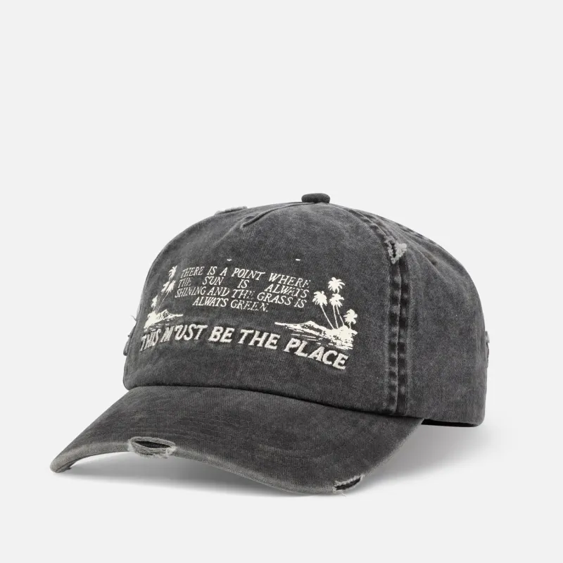 This Must Be The Place Washed Black Cap made by Duke + Dexter