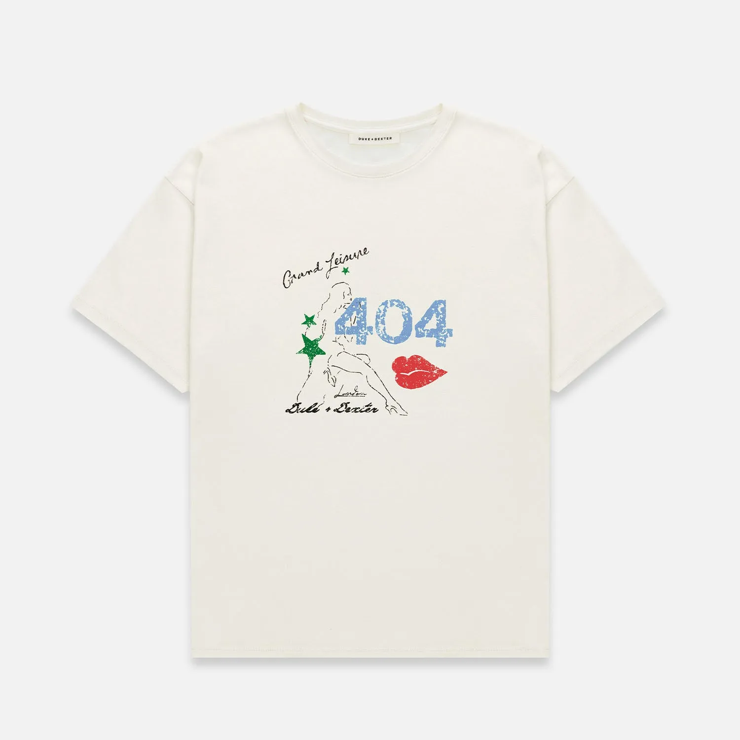 Grand Leisure Vintage White T-Shirt sold by Duke + Dexter