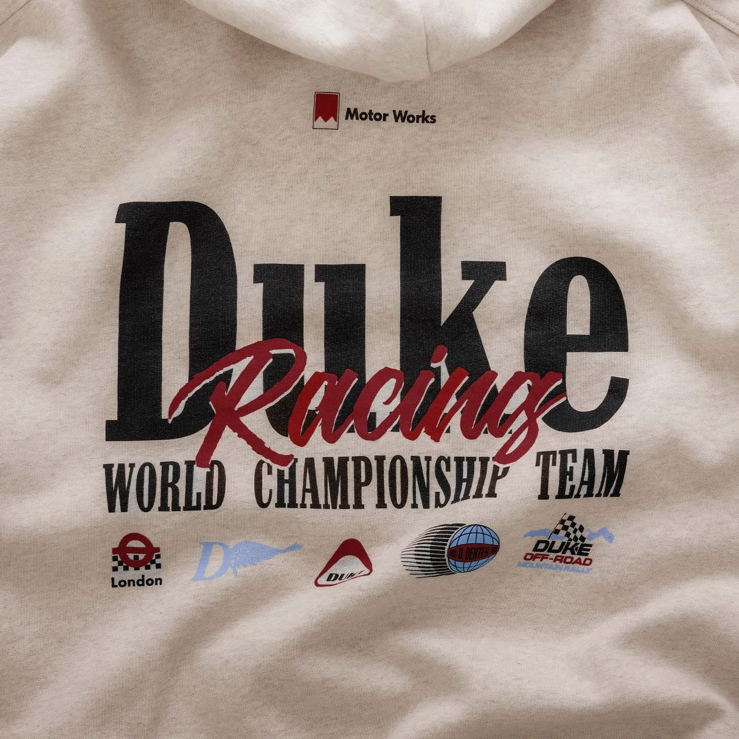 DR World Championship Oat Marl Hoodie sold by Duke + Dexter product image thumbnail 4