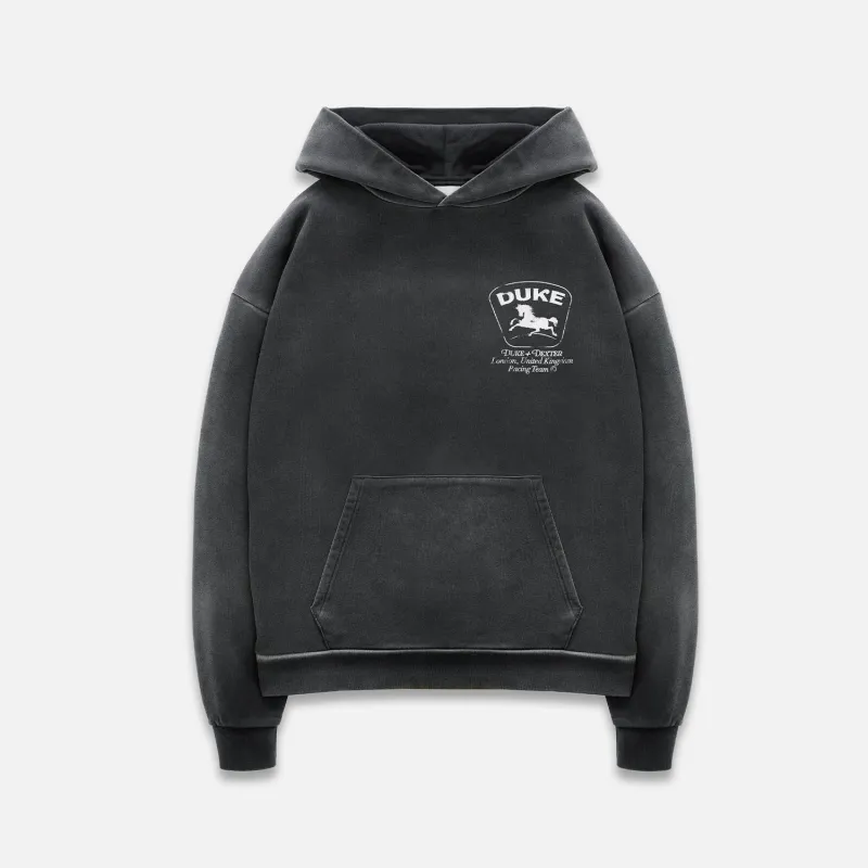 DR3 Sponsors Washed Grey Hoodie sold by Duke + Dexter