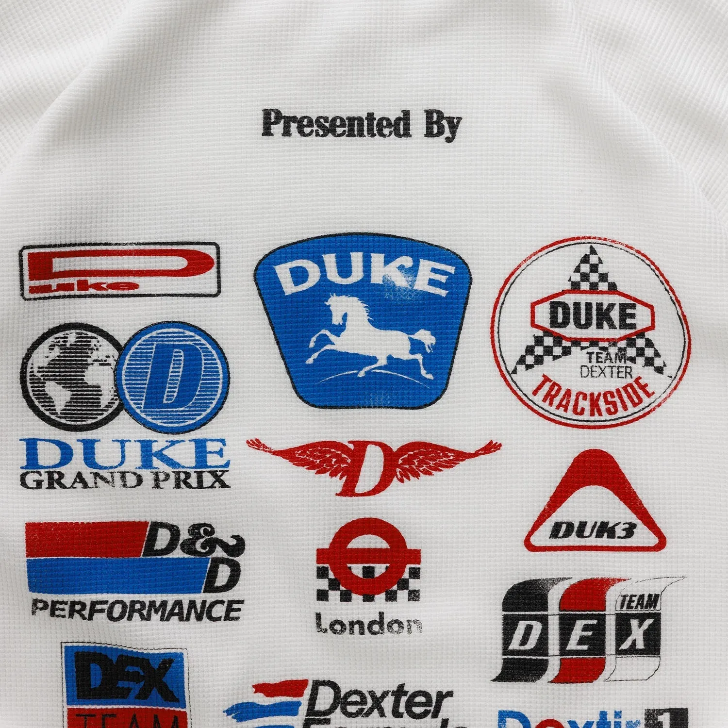 DR Sponsors Vintage White Waffle Top sold by Duke + Dexter product image thumbnail 4