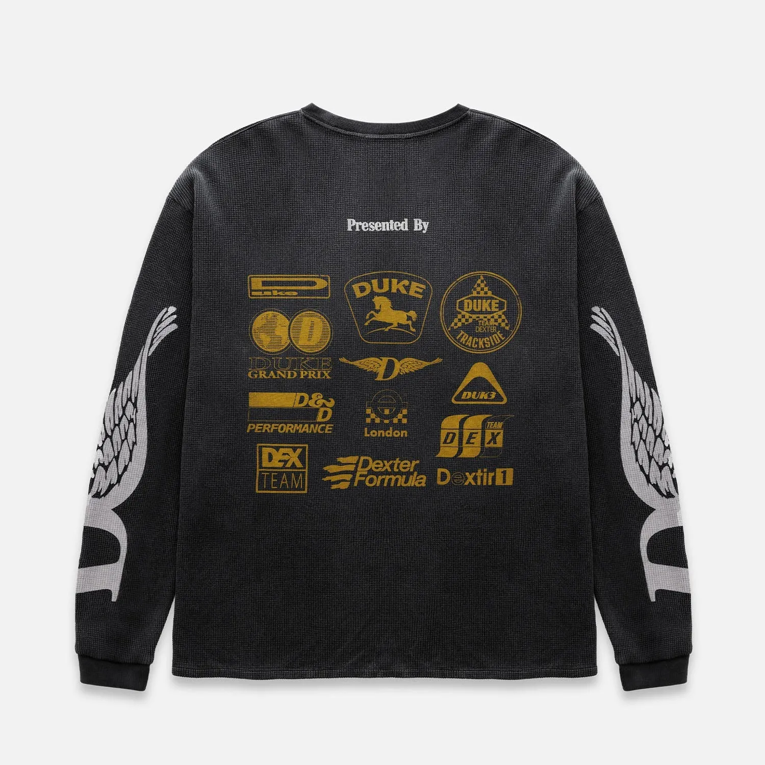 DR3 Sponsors Washed Black Waffle Top sold by Duke + Dexter product image thumbnail 3