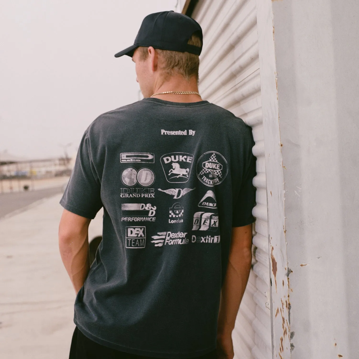 DR Sponsors Washed Black Mono T-Shirt sold by Duke + Dexter product image thumbnail 2