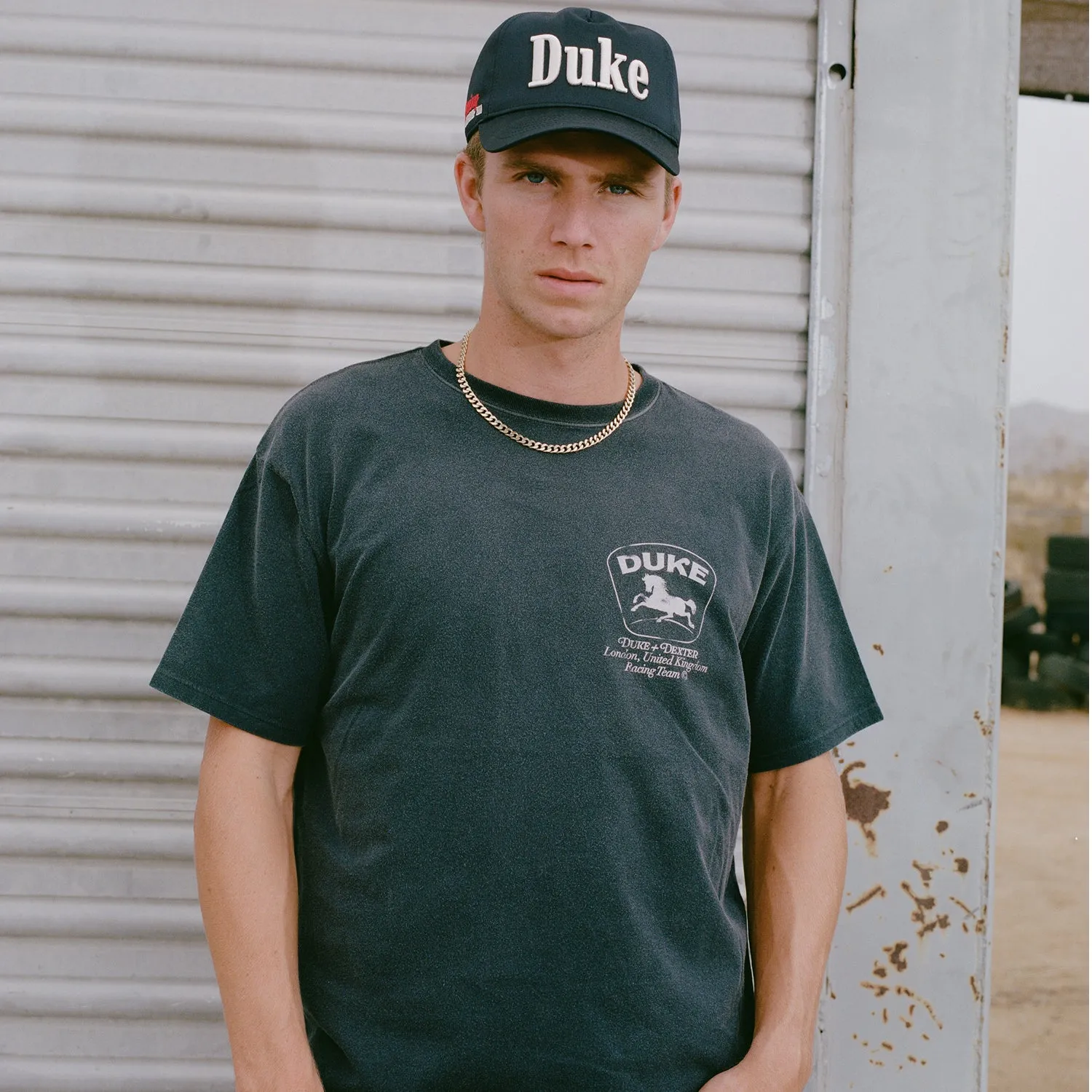 DR Sponsors Washed Black Mono T-Shirt sold by Duke + Dexter product image thumbnail 5