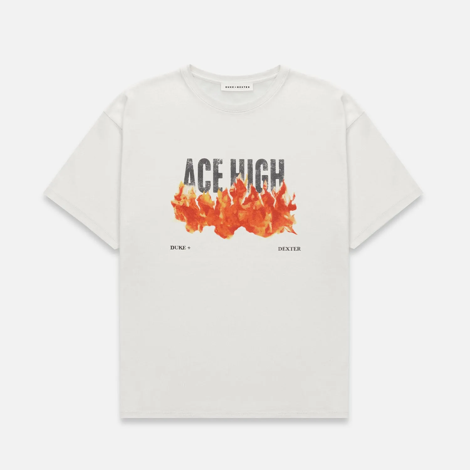 Ace High Vintage White T-Shirt sold by Duke + Dexter