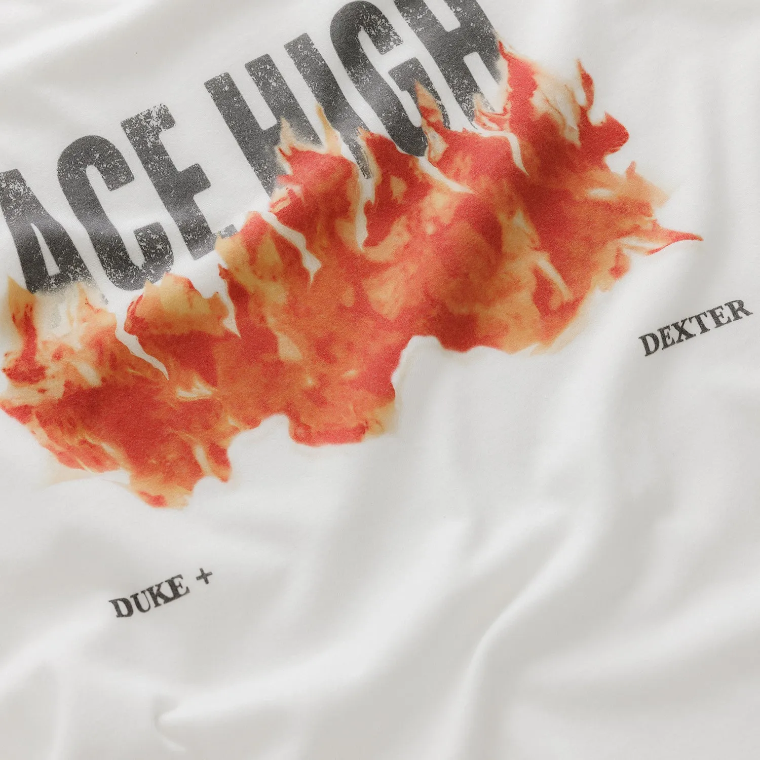 Ace High Vintage White T-Shirt sold by Duke + Dexter product image thumbnail 4