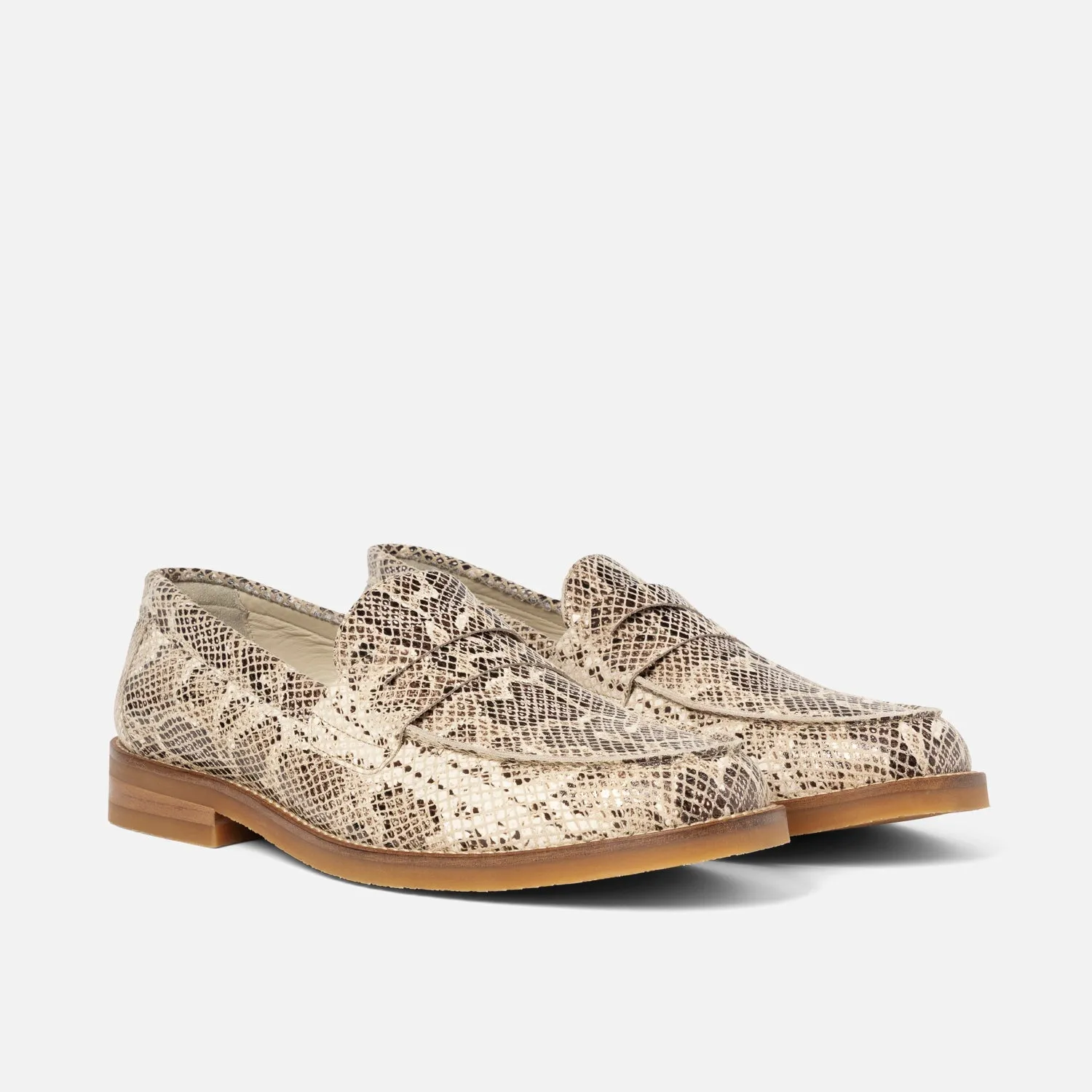 Wilde Brown Snake Penny Loafer - Men's sold by Duke + Dexter product image thumbnail 3