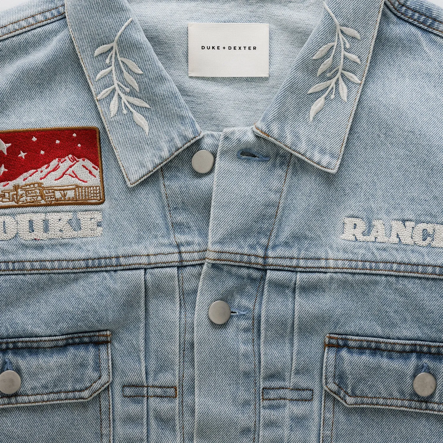 Duke Ranch Wreath Denim Jacket sold by Duke + Dexter product image thumbnail 4