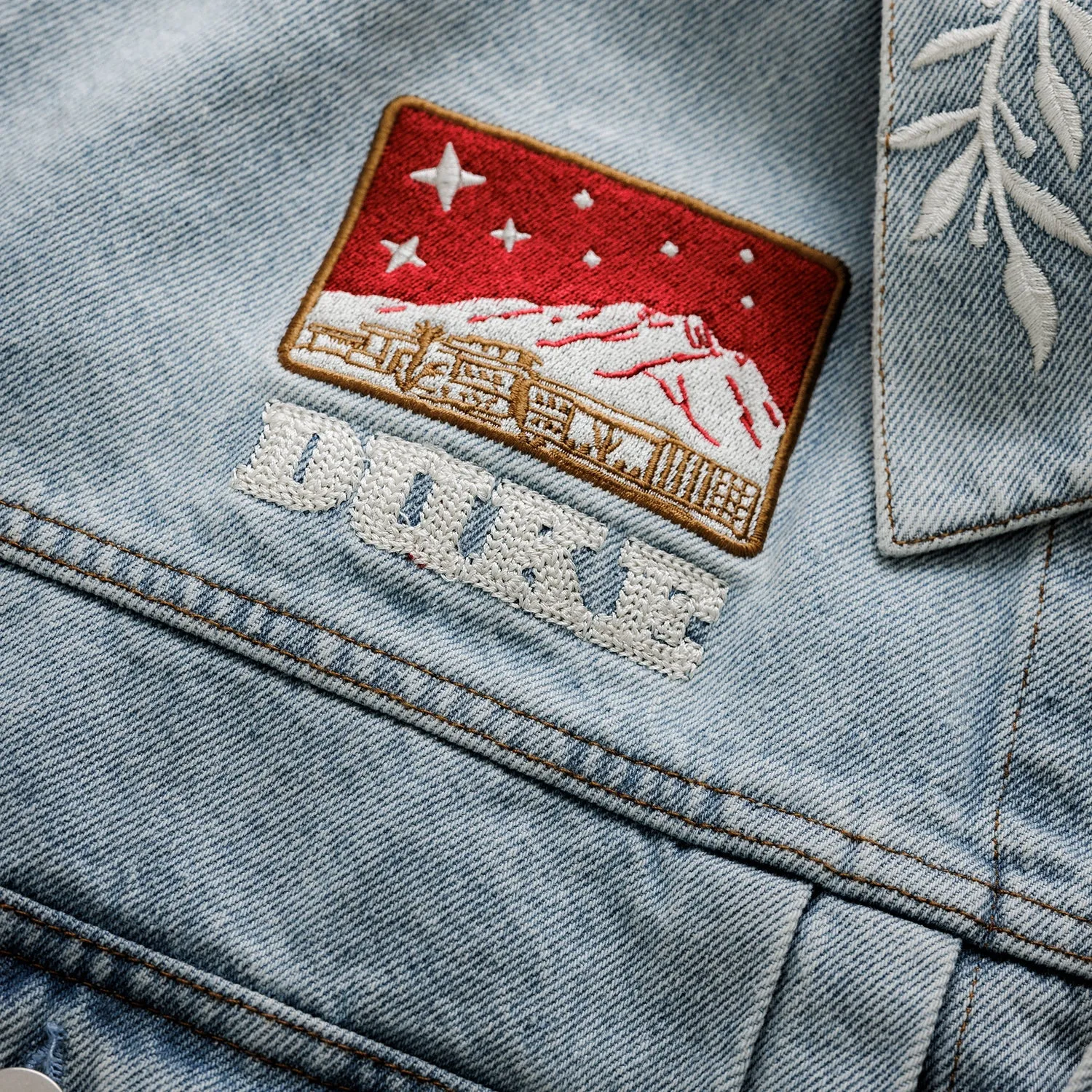 Duke Ranch Wreath Denim Jacket sold by Duke + Dexter product image thumbnail 5