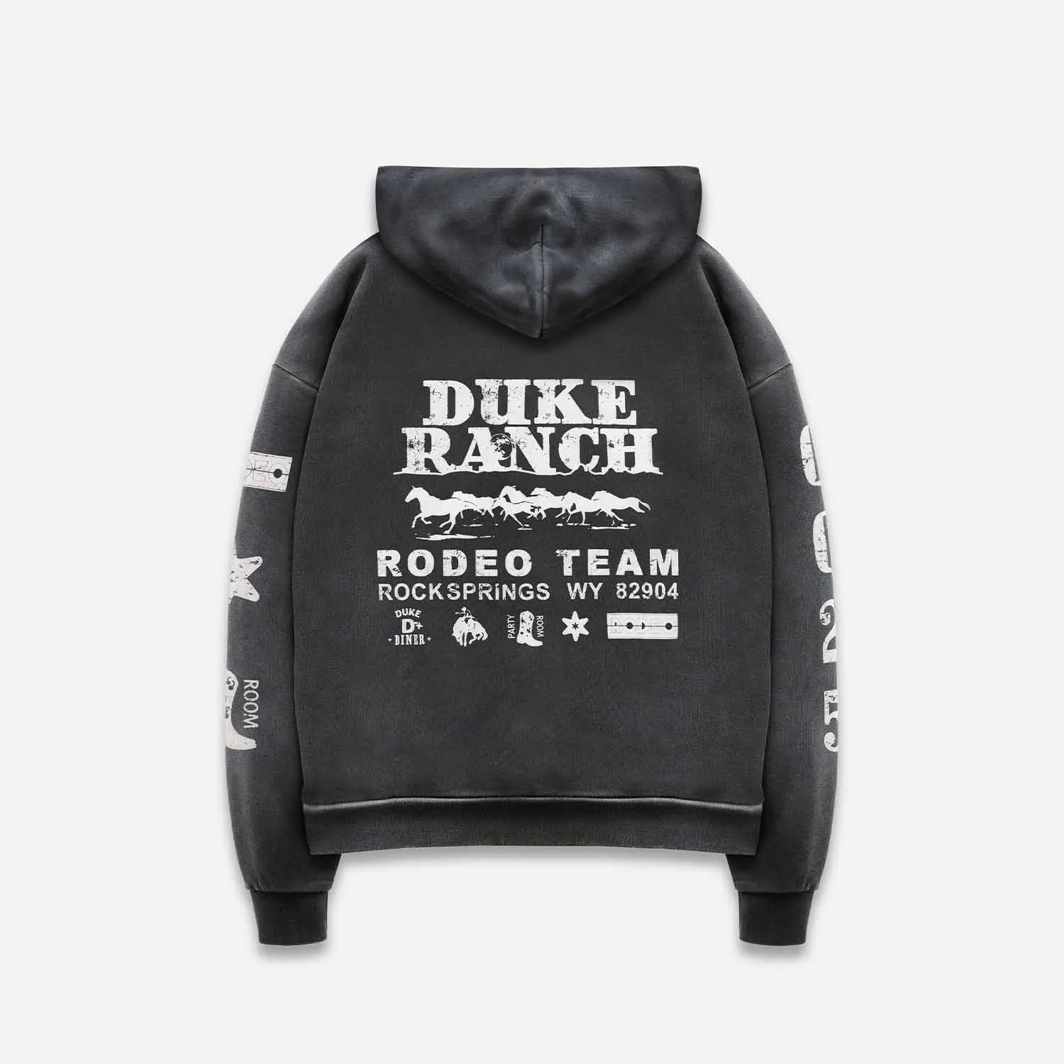 Duke Rodeo Team Vintage Black Zip Hoodie sold by Duke + Dexter product image thumbnail 3