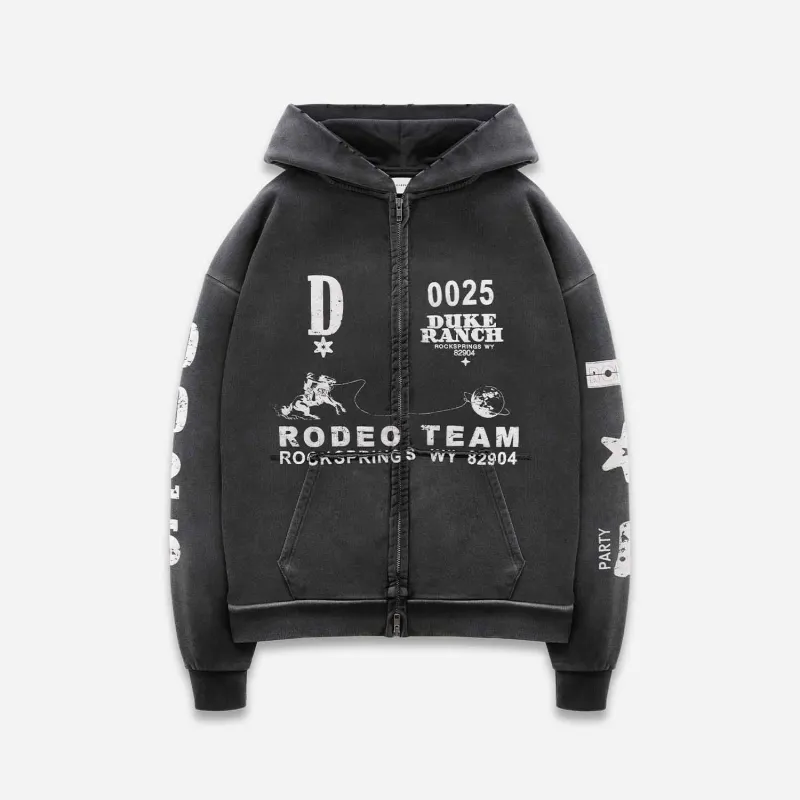 Duke Rodeo Team Vintage Black Zip Hoodie sold by Duke + Dexter
