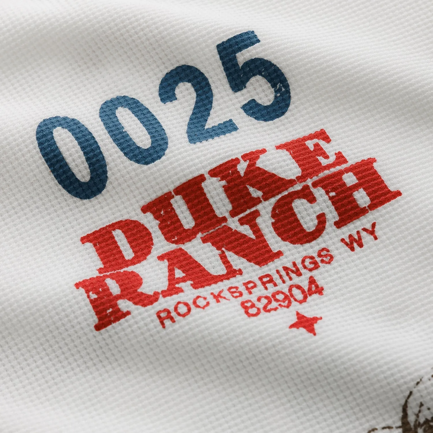 Duke Rodeo Team Vintage White Waffle Top sold by Duke + Dexter product image thumbnail 5