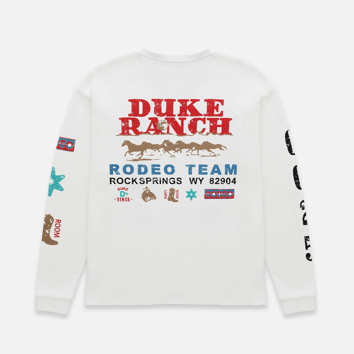 Duke Rodeo Team Vintage White Waffle Top sold by Duke + Dexter product image thumbnail 3