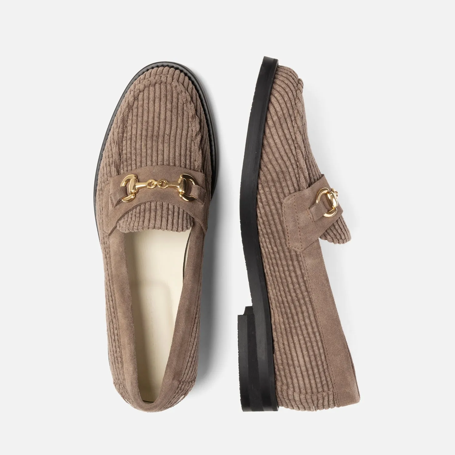 Wilde Brown Corduroy Bit Loafer - Women's sold by Duke + Dexter product image thumbnail 5