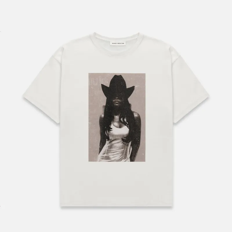 Duke Cowgirl Vintage White T-Shirt sold by Duke + Dexter