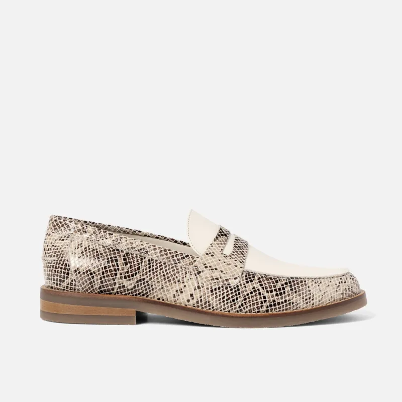 Peso Snakeskin + White Penny Loafer - Men's sold by Duke + Dexter