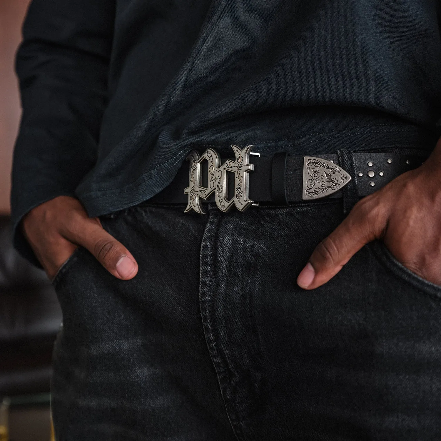 Peso Studded Belt sold by Duke + Dexter product image thumbnail 2