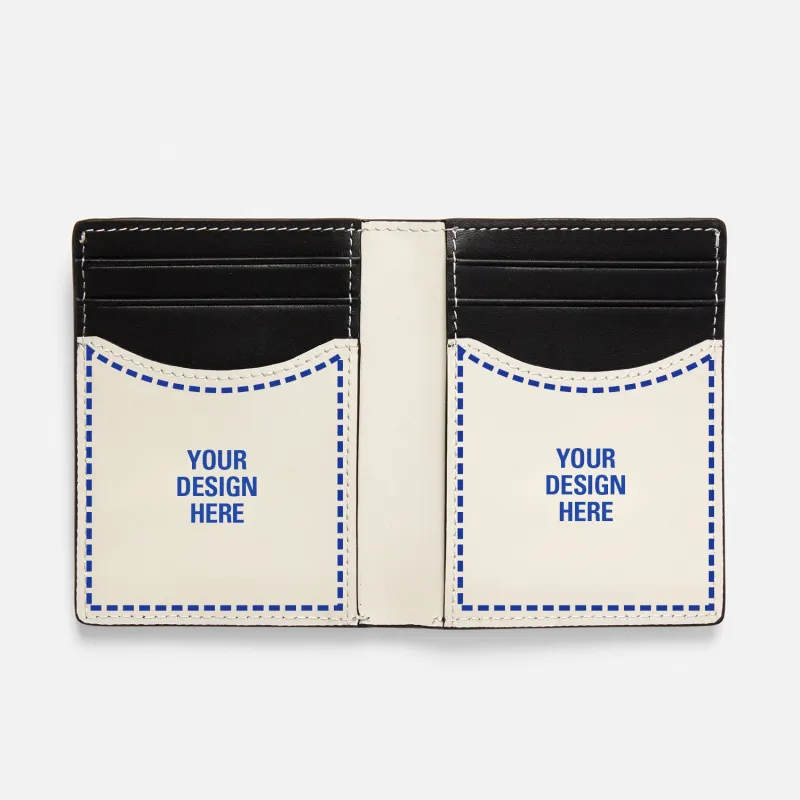 Hand-Painted Black + White Wallet sold by Duke + Dexter