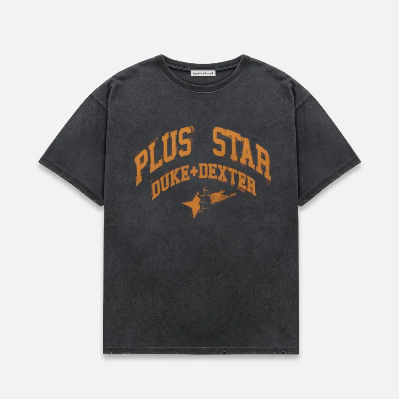 Plus Vintage Washed Black T-Shirt sold by Duke + Dexter