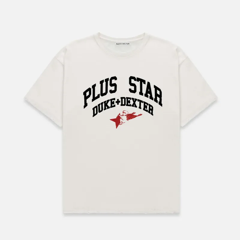 Plus Vintage White T-Shirt sold by Duke + Dexter