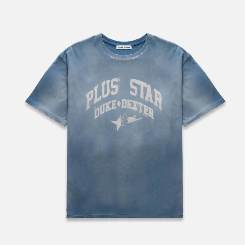Plus Vintage Washed Navy T-Shirt sold by Duke + Dexter