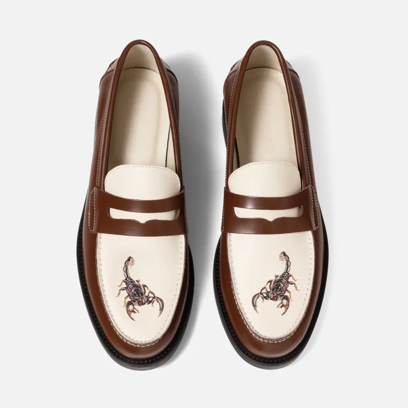Wilde Chestnut Scorpion Penny Loafer - Men's sold by Duke + Dexter