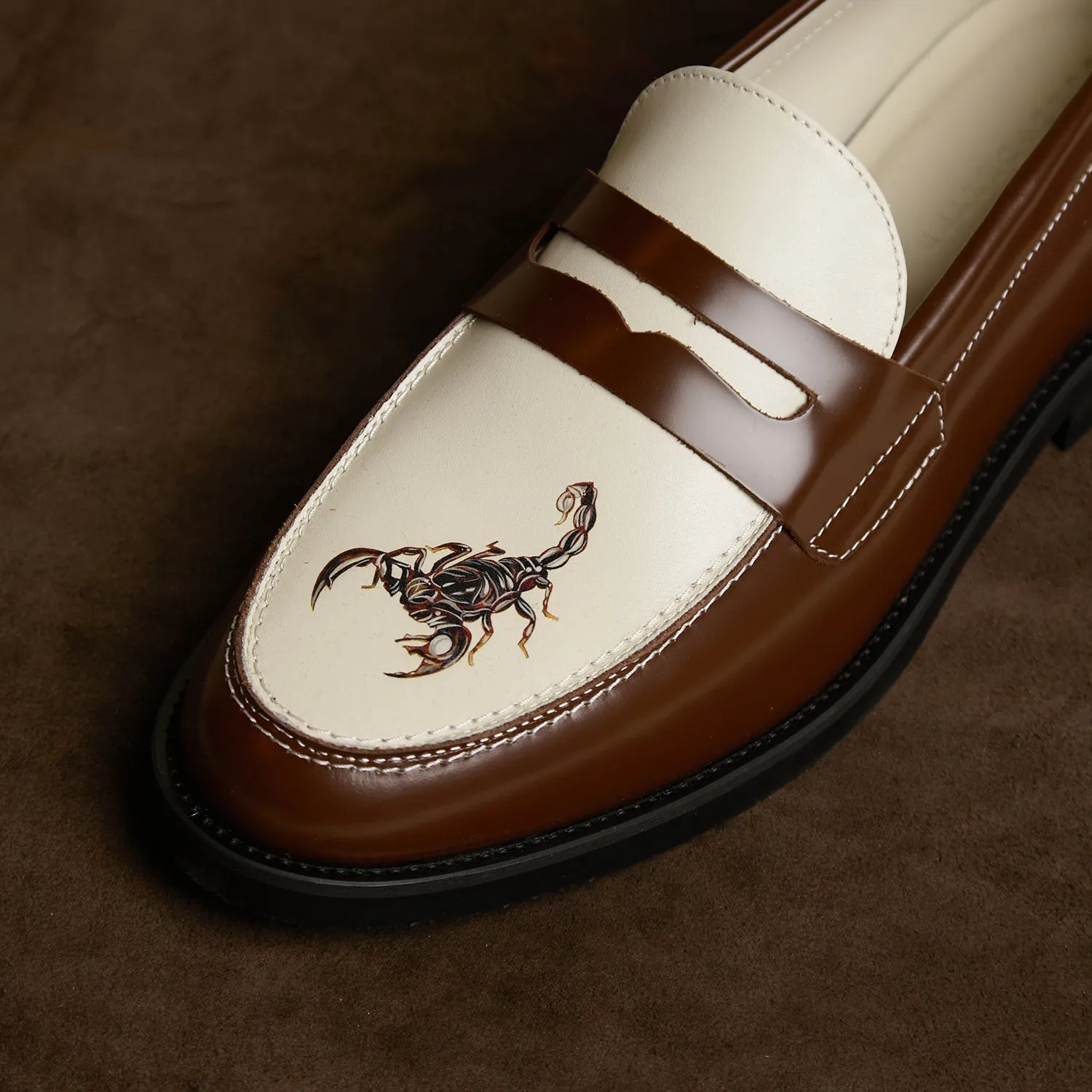 Wilde Chestnut Scorpion Penny Loafer - Men's sold by Duke + Dexter product image thumbnail 2