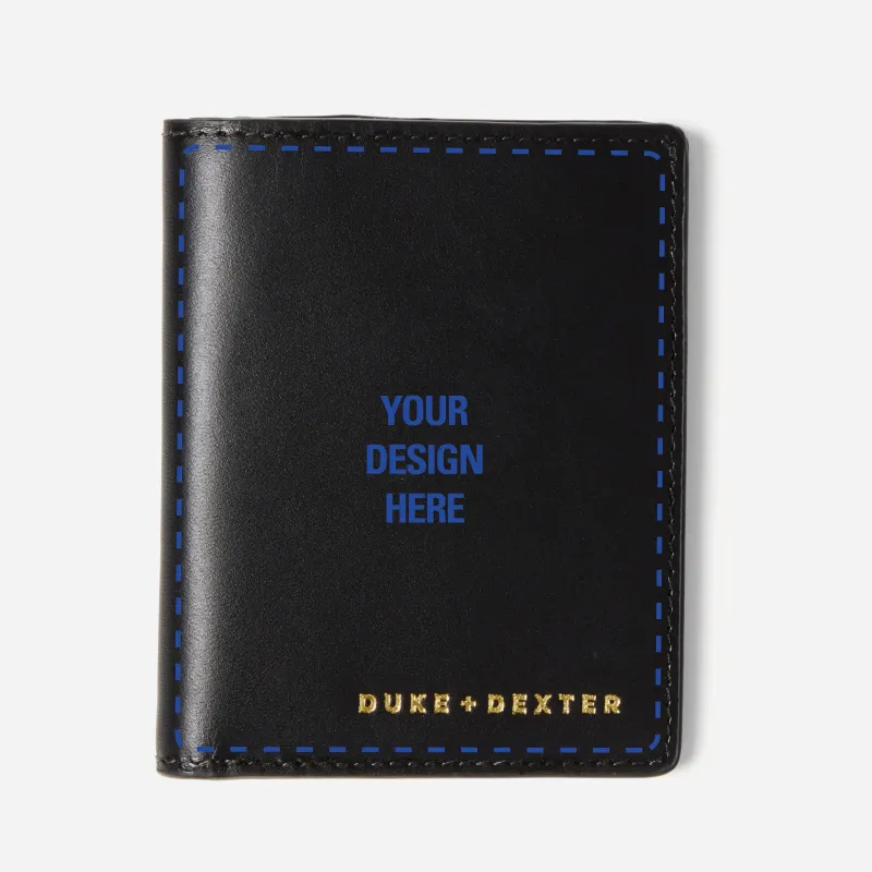 Hand-Painted Black Wallet made by Duke + Dexter