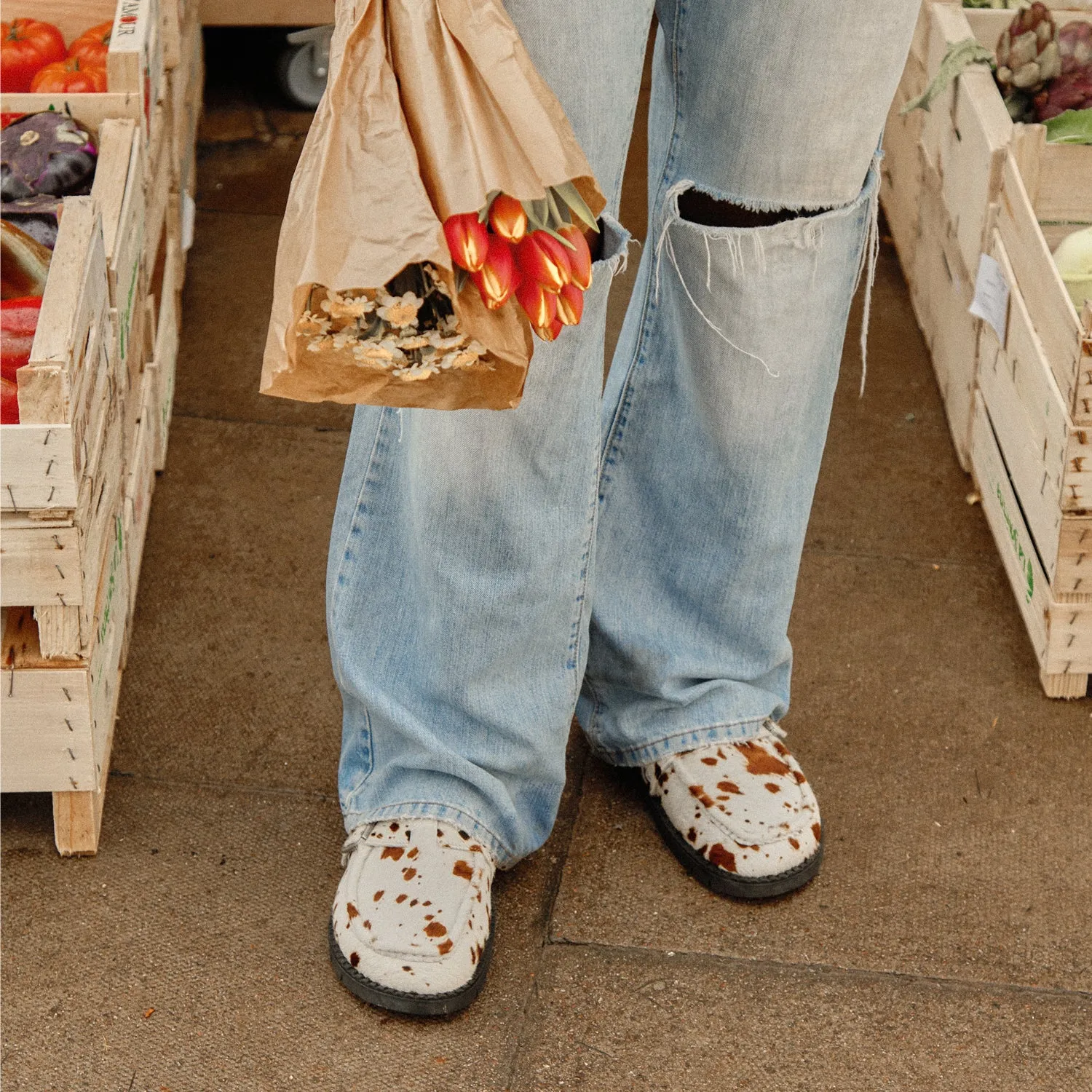 Winston Brown Cow Mule - Women's sold by Duke + Dexter product image thumbnail 2