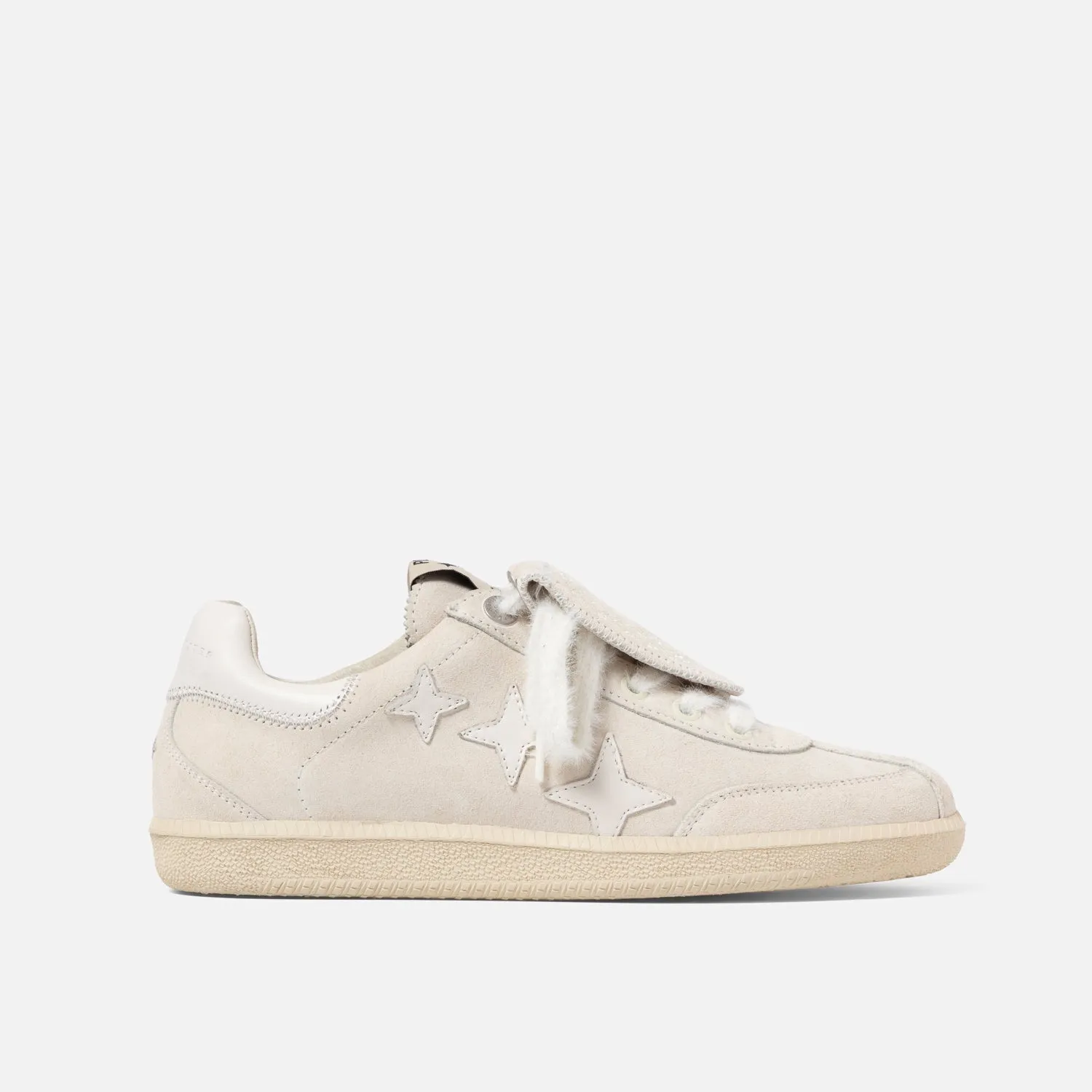 Plus Duke Off-White Suede Sneaker - Women's sold by Duke + Dexter