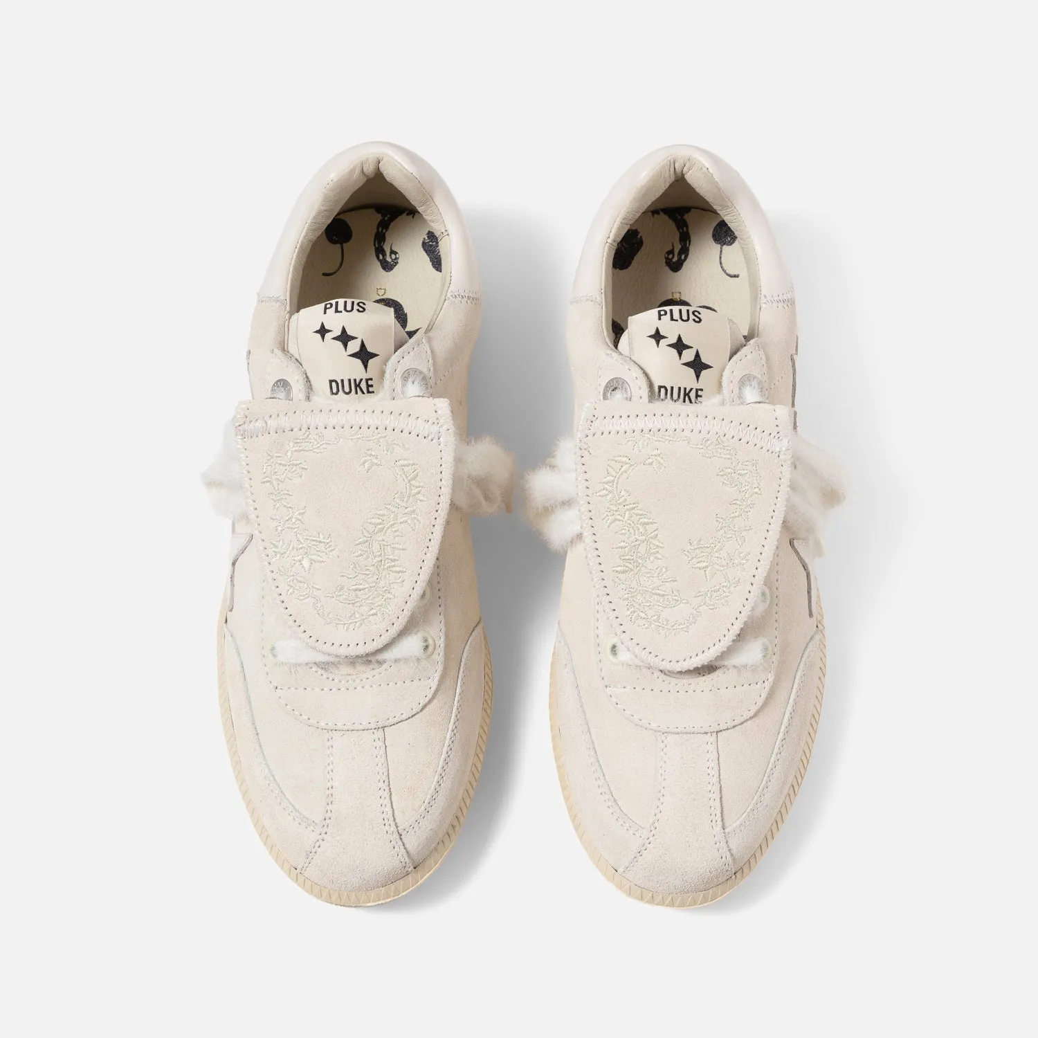 Plus Duke Off-White Suede Sneaker - Women's sold by Duke + Dexter product image thumbnail 4