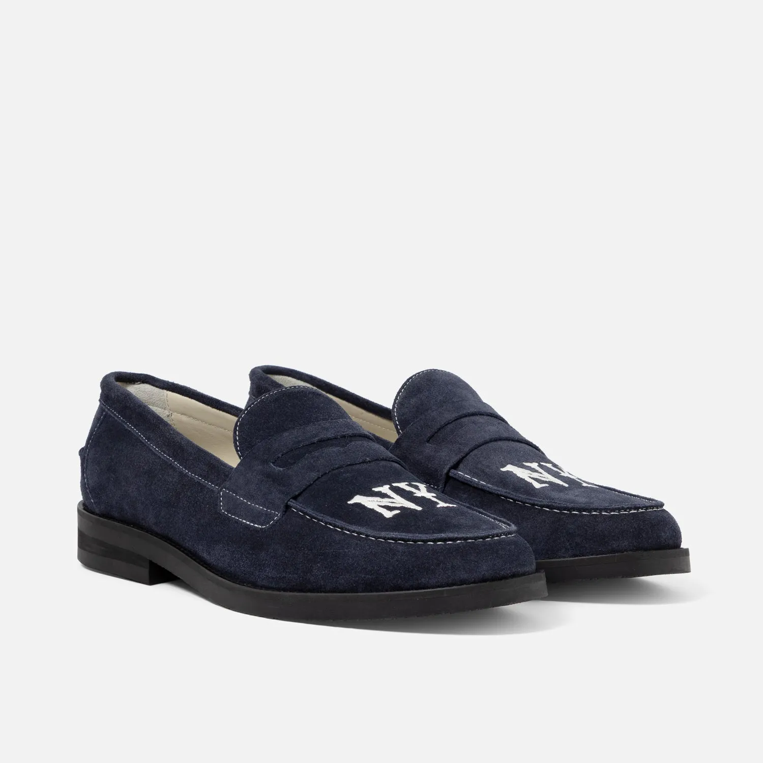Wilde NY Navy Suede Penny Loafer - Men's sold by Duke + Dexter product image thumbnail 3