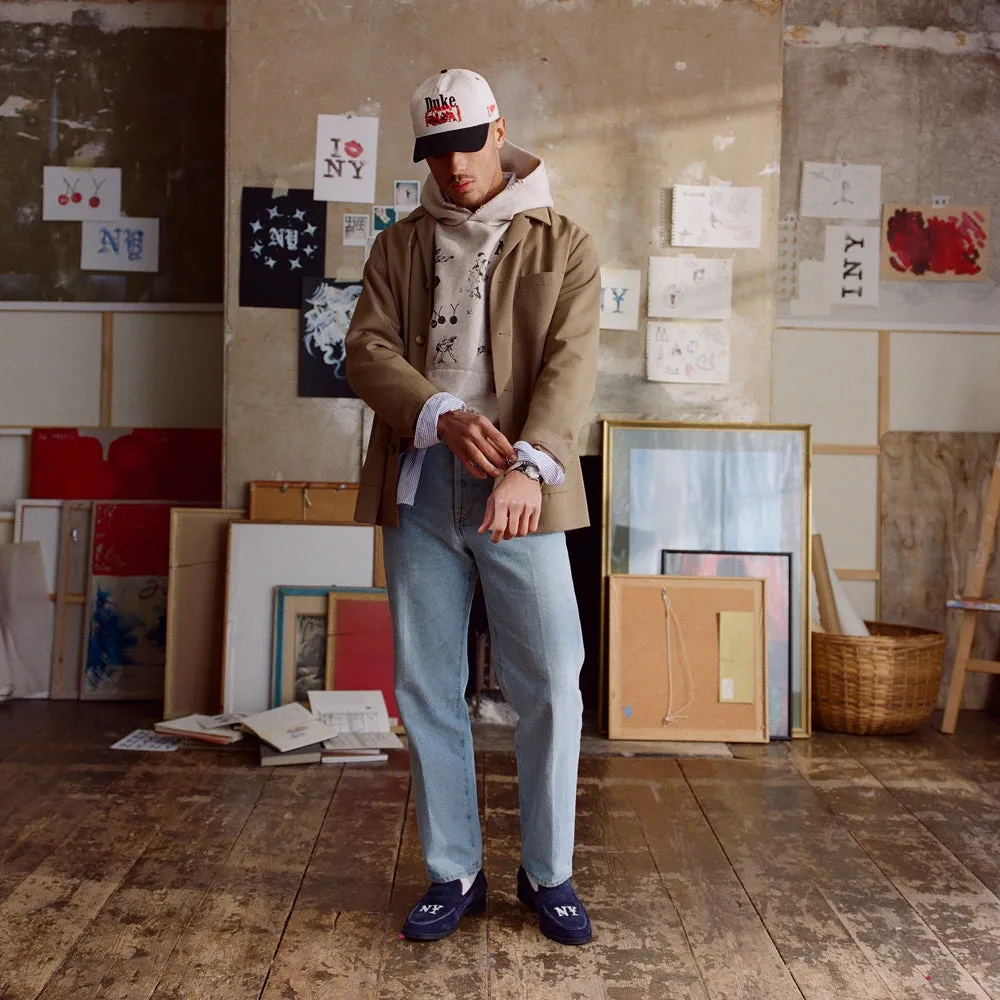 Wilde NY Navy Suede Penny Loafer - Men's sold by Duke + Dexter product image thumbnail 2