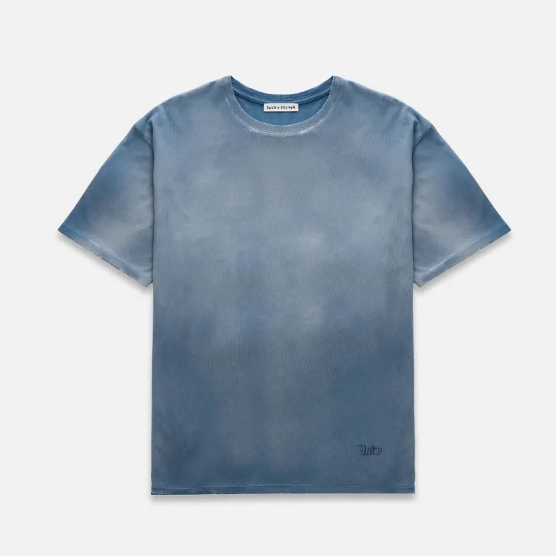 Sun Faded Workwear Washed Navy T-Shirt made by Duke + Dexter